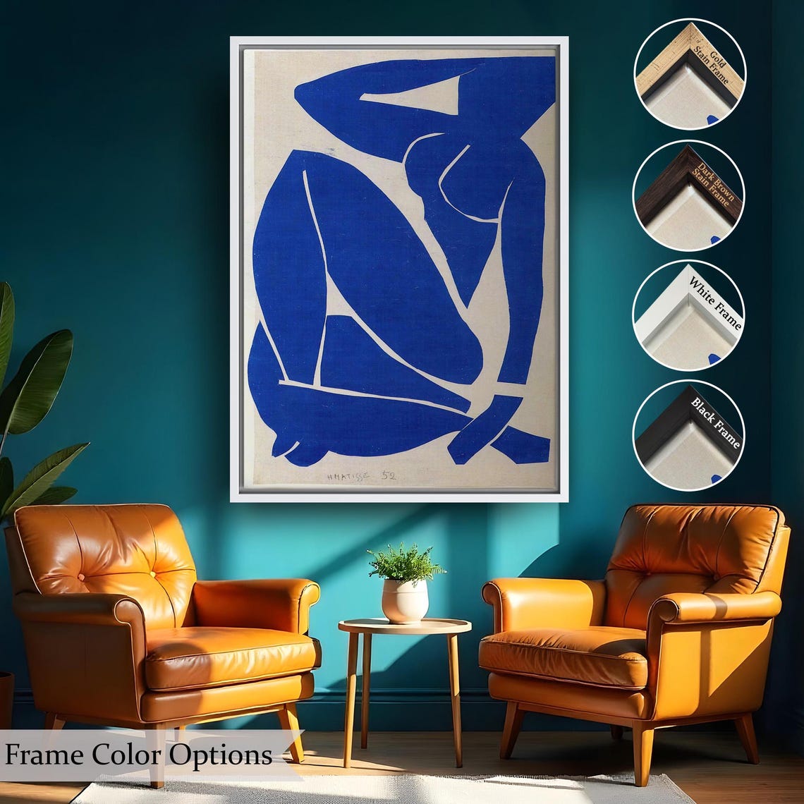 Henri Matisse Blue Nude Housewarming Gifts Boho Modern Wall Decor Large Wall Art Bohemian Print Boho Wall Art - Image 2