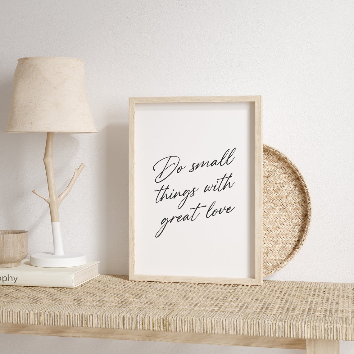Do Small Things With Great Love Script Quote Modern Minimalist Poster - Image 3