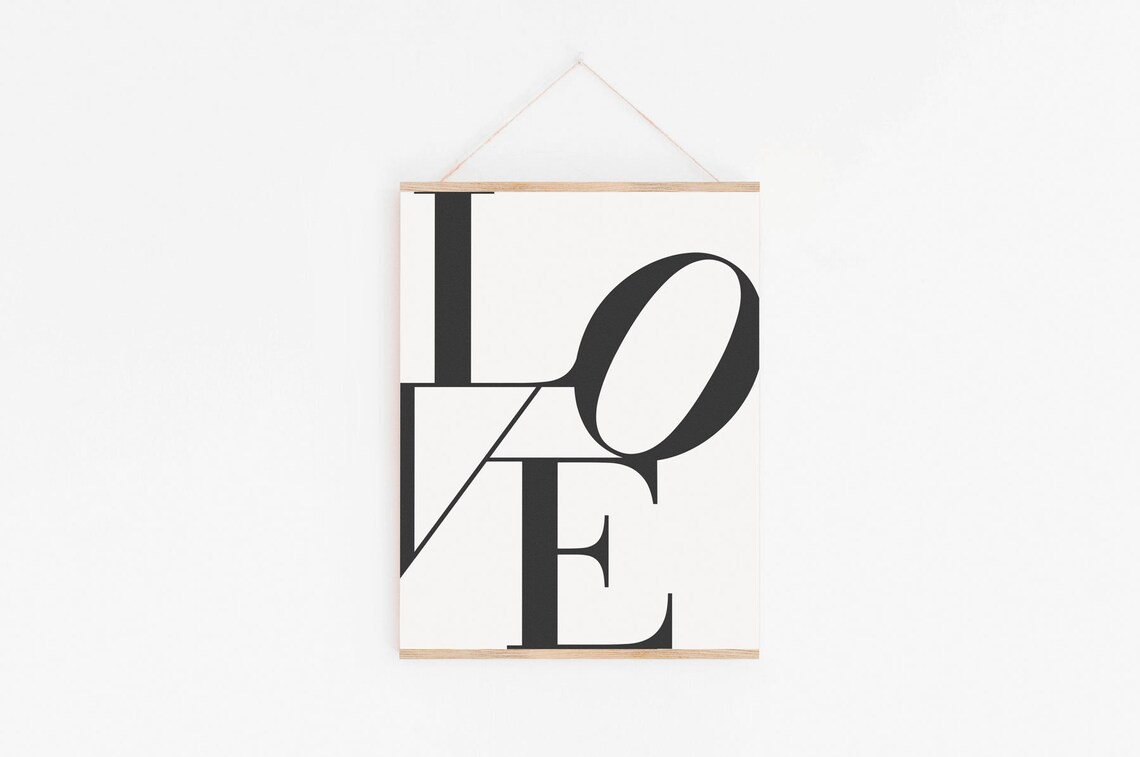 Love Quote Print, Minimalist Modern Art Poster - Image 2