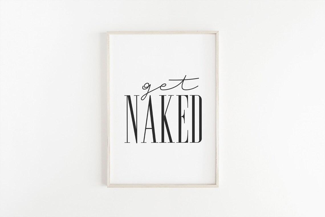 Get Naked Funny Bathroom Poster, Bathroom Wall Decor - Image 4