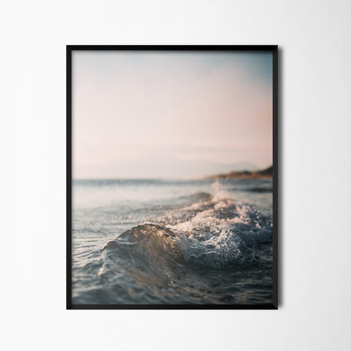 Beach Sunset Ocean Wave Poster, Coastal Decor - Image 2