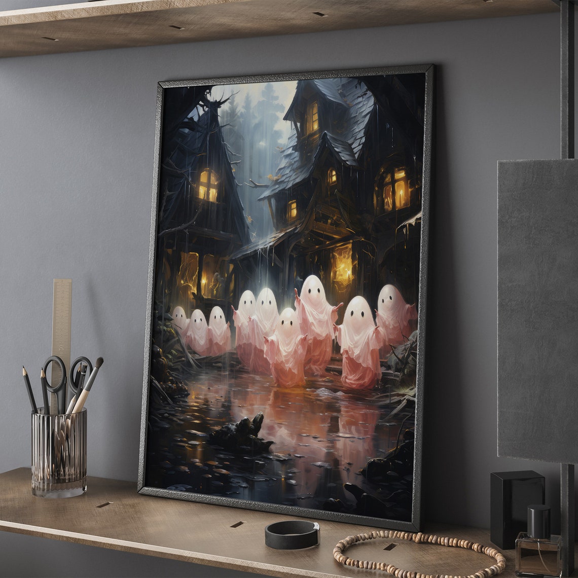 Halloween Ghost, Funny Ghost Painting - Image 4