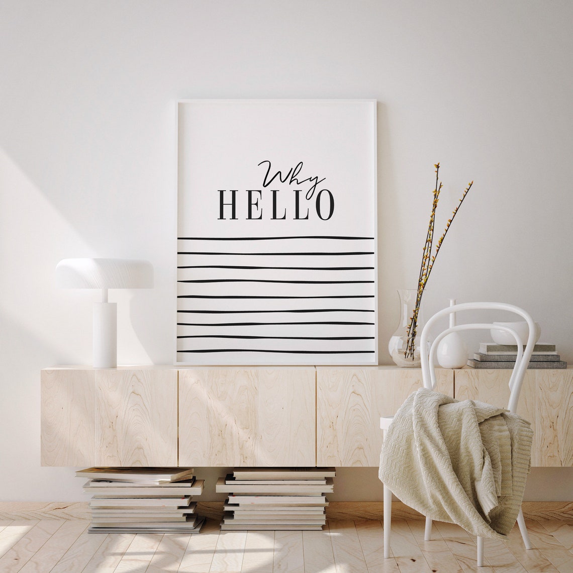 Why Hello Typography Wall Art Print - Image 4