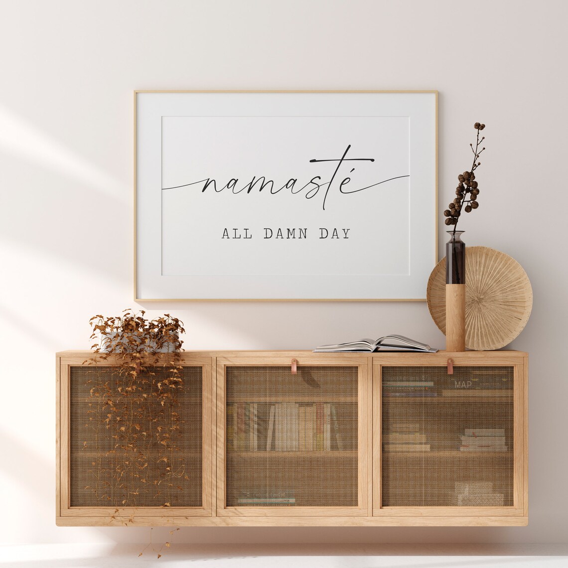 Namaste All Damn Day Yoga Meditation Wall Art - Image 4