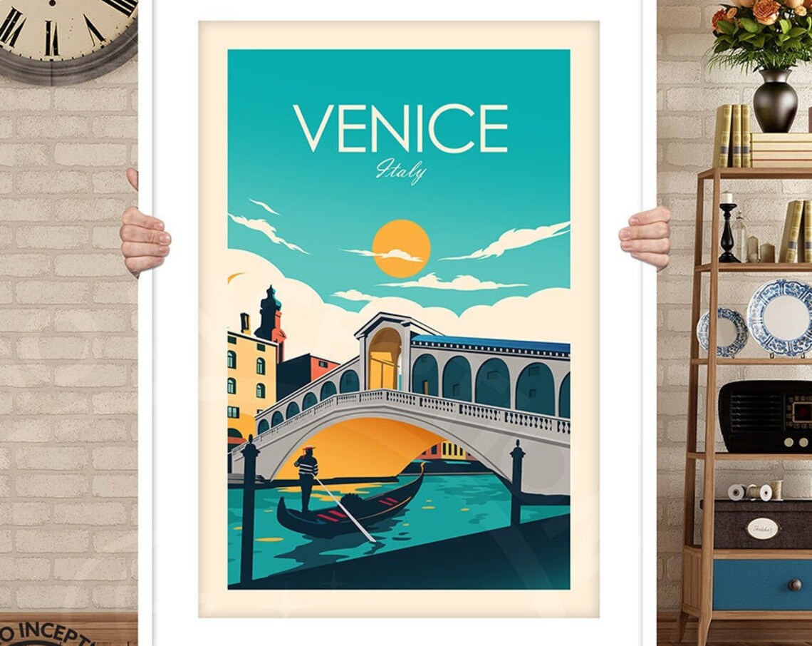 Venice Italy Travel Poster, Living Room Wall Art - Image 3