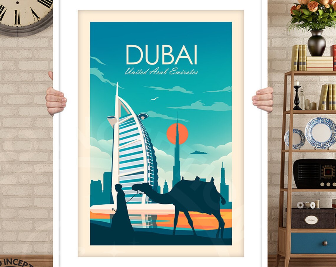 Dubai Travel Poster, Burj Al Arab Art Print - Image 3