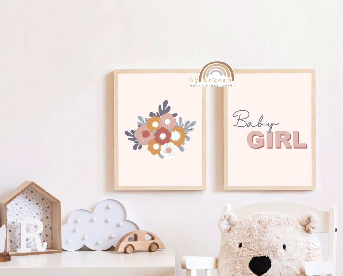 Baby Room Poster Nursery Wall Art Rainbow Boho Nursery Print Boho Wall Art Quote Poster Baby Girl Nursery Decor - Image 4