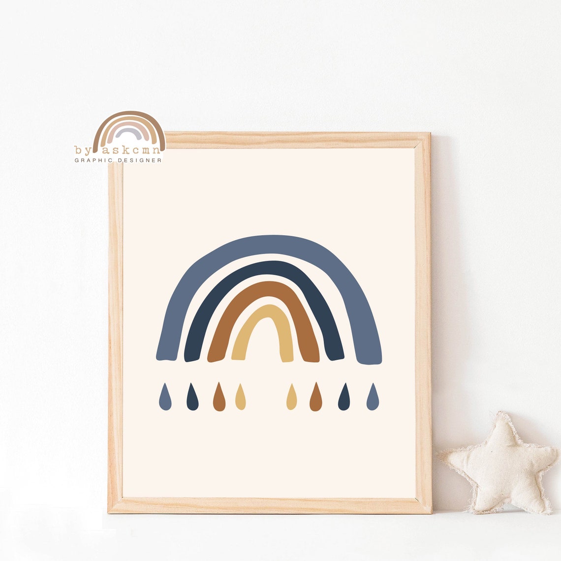 Nursery Wall Art Neutral Rainbow Art Baby Room Poster Rainbow Wall Decor Print Boho Wall Art Quote Poster Living Room Art - Image 2