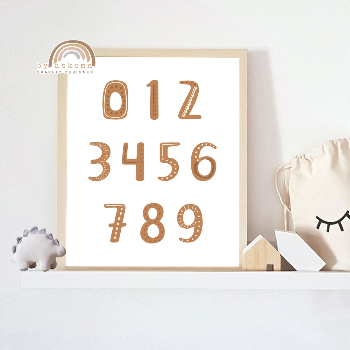 Numbers Nursery Print Kids Wall Art Baby Room Poster Gender Neutral Print Baby Gift Wall Art Alphabet Print Numbers Poster - Image 5
