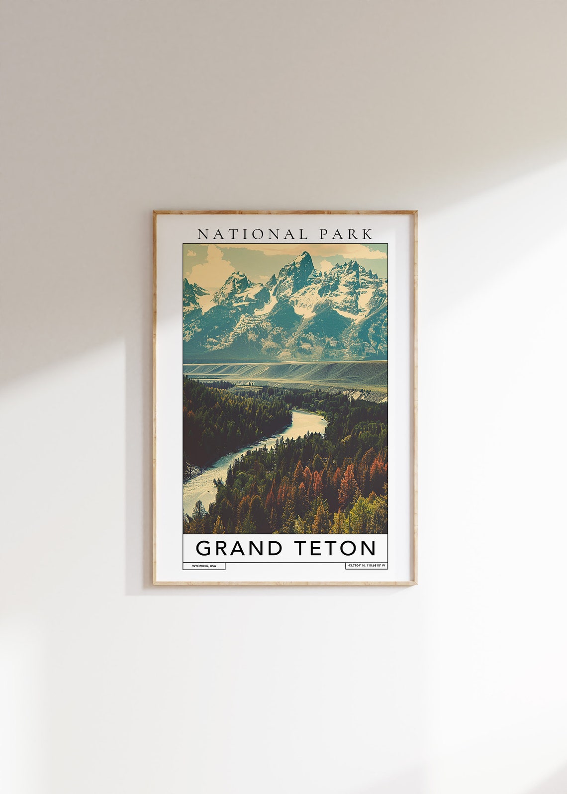Grand Teton National Park Travel Print Grand Teton Wyoming Print Grand Teton National Park Grand Teton National Park Poster Print