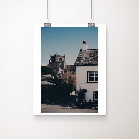 Cartmel Village Print Lake District Church Photograph
