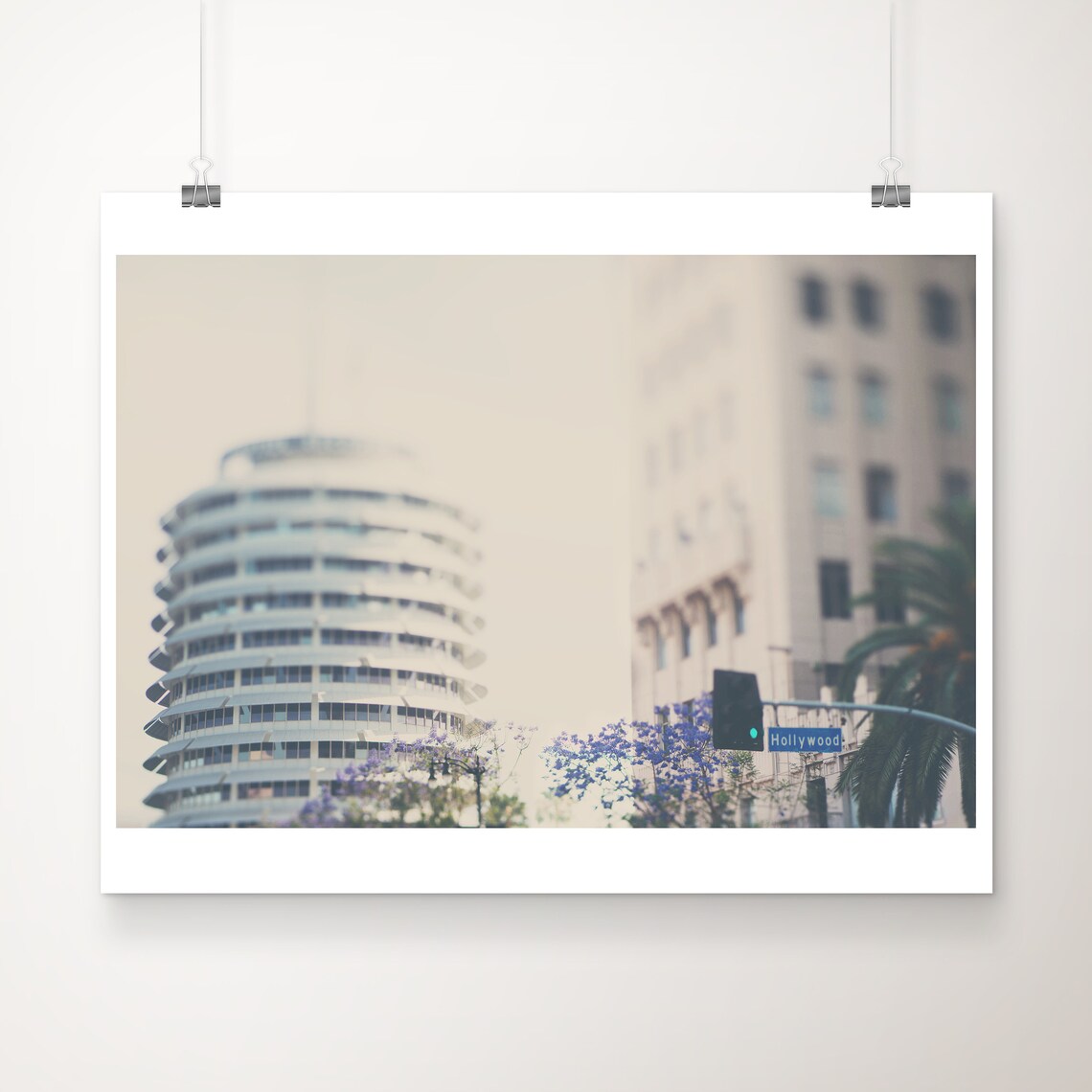 Capitol Records Building Los Angeles Hollywood Street Photo Poster