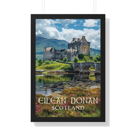 Eilean Donan Castle Scotland Poster Highland Loch Bridge Scene