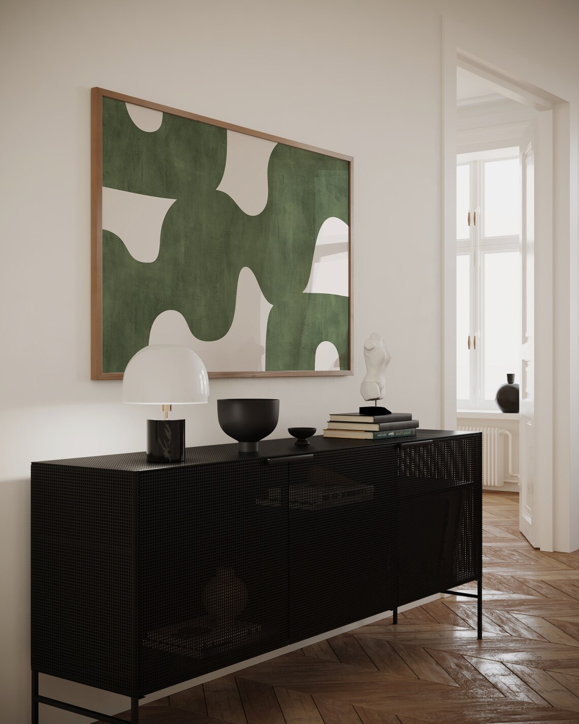 Midcentury Modern Minimalist Wall Art, Retro Decor - Image 2