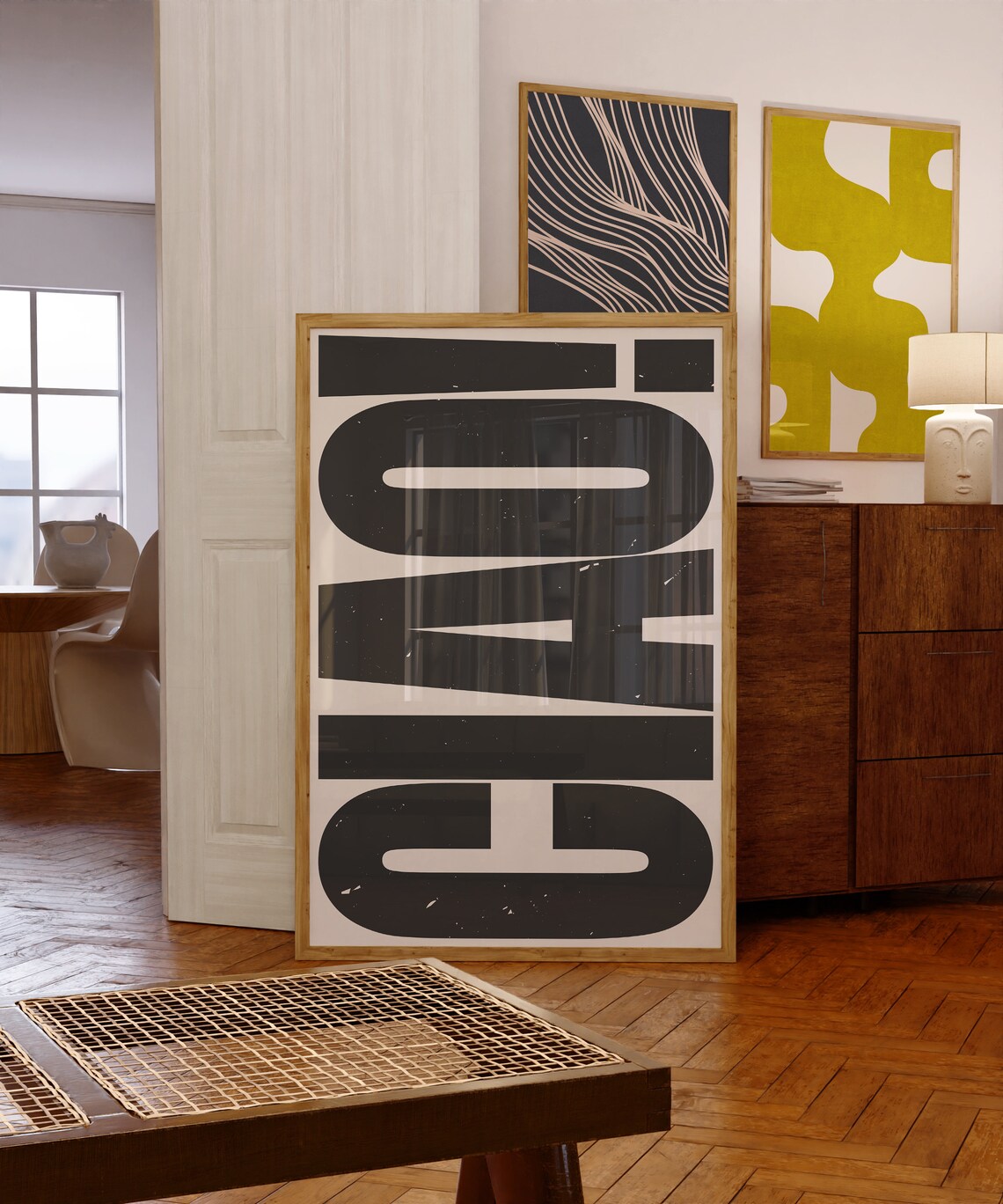Ciao Minimalist Typography Art Print, Scandinavian