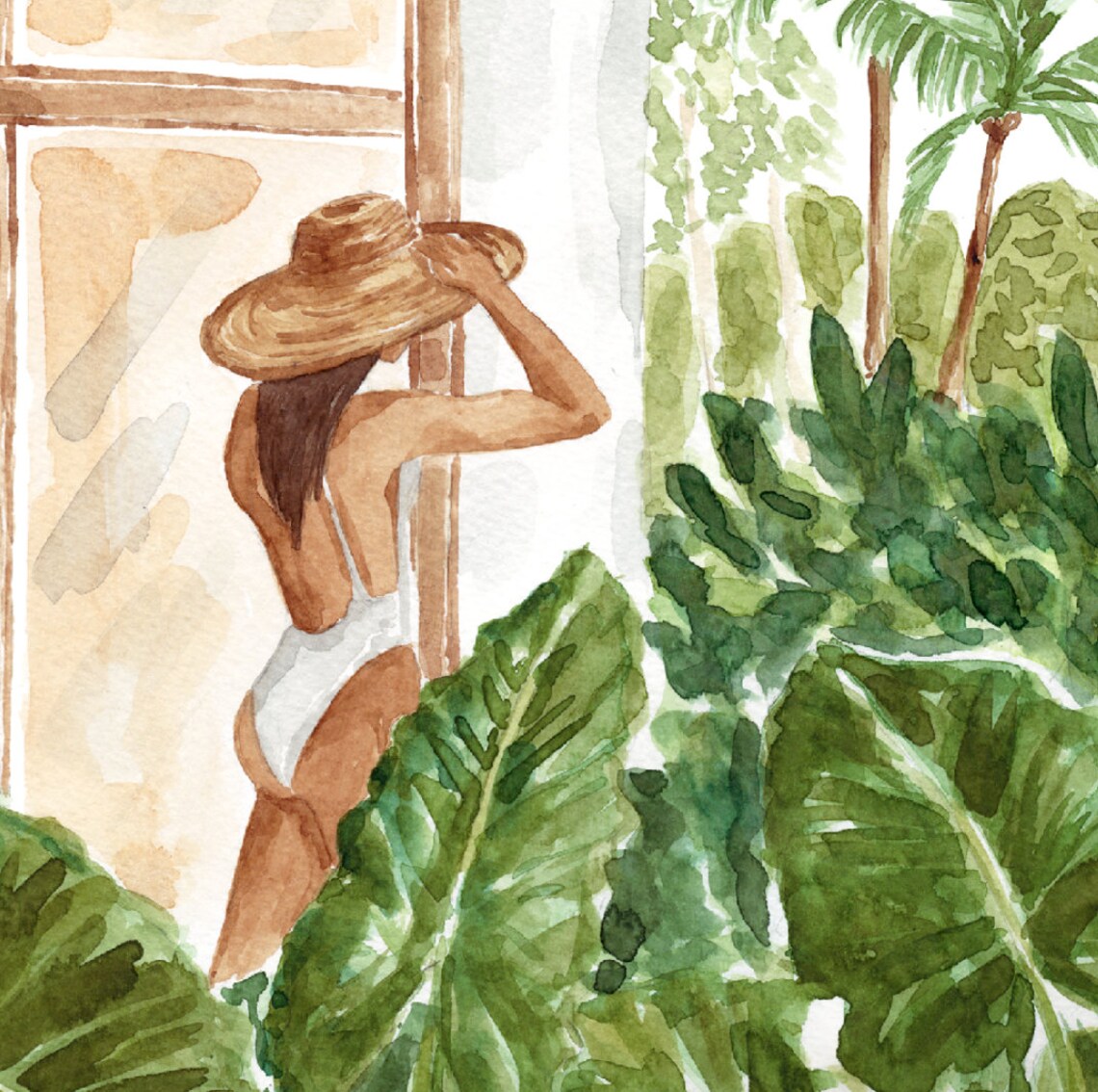 Woke Up In The Jungle Watercolor Art Print - Image 3