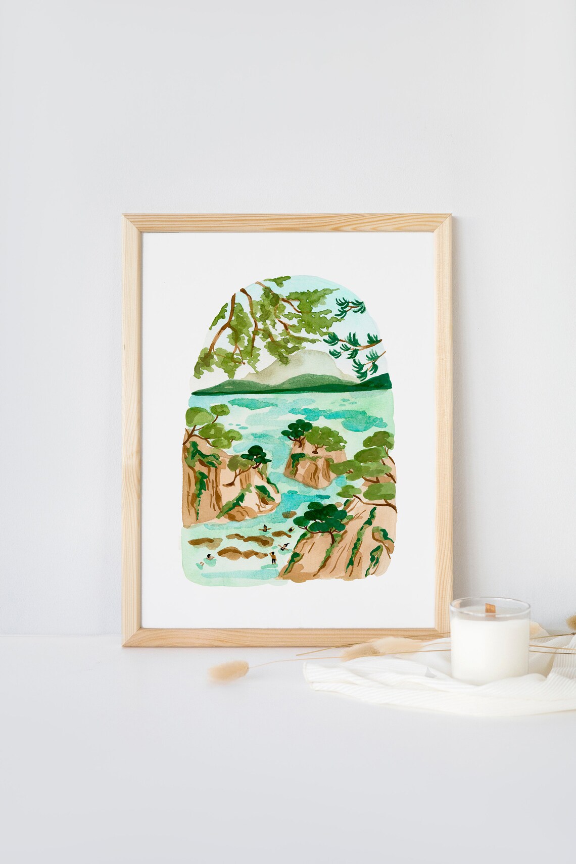 Tropical Beach Art Print, Ocean Beach Decor - Image 4