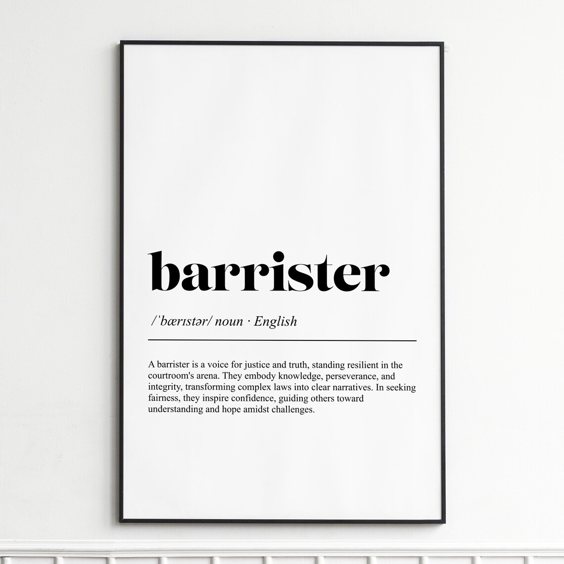 Barrister Voice Of Justice Elegant Legal Definition Wall Poster