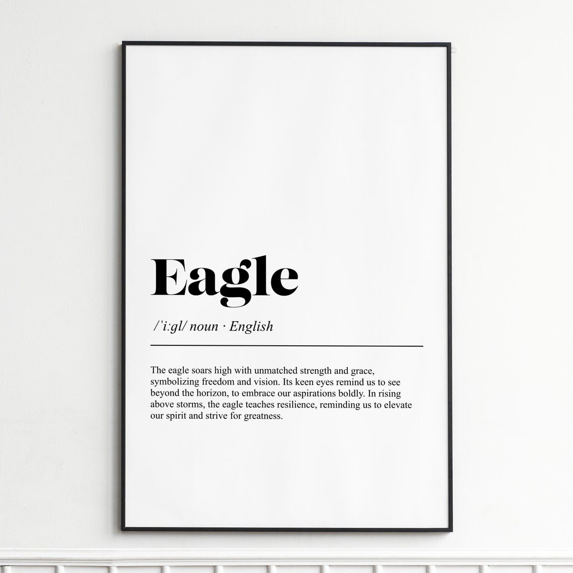 Eagle Freedom Vision Definition Typography Inspirational Poster