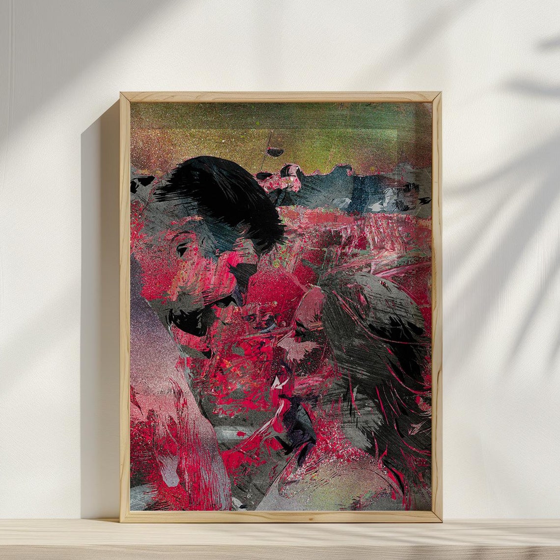 Unique Personalized Couples Portrait Custom Maximalist Graffiti Print