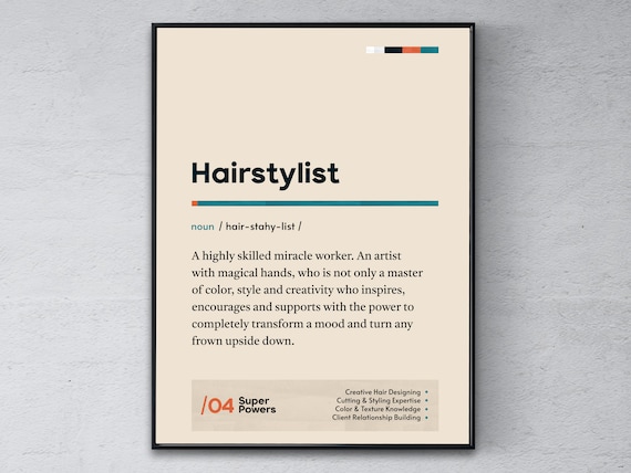 Hairstylist Funny Definition Salon Coworker Graduation Gift Poster