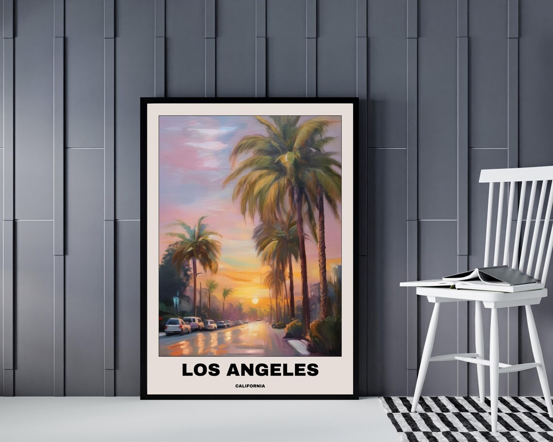 Los Angeles Poster, Minimalist California Sunset - Image 3