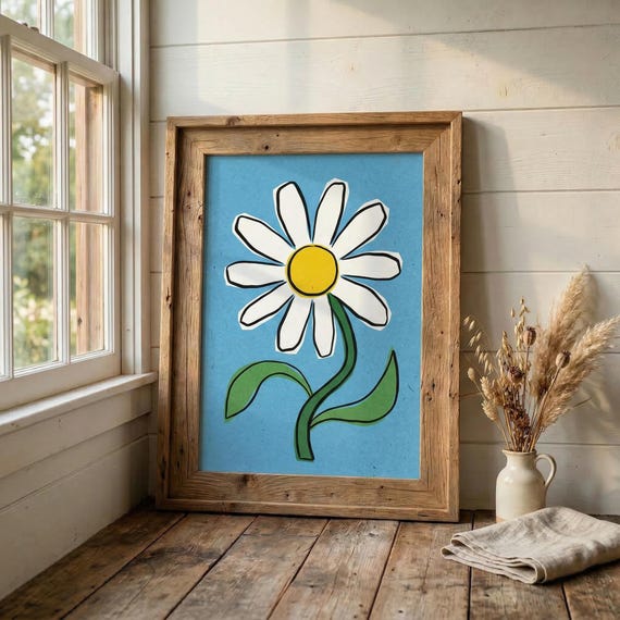 Botanical Flower Collection, Modern Floral Art Print