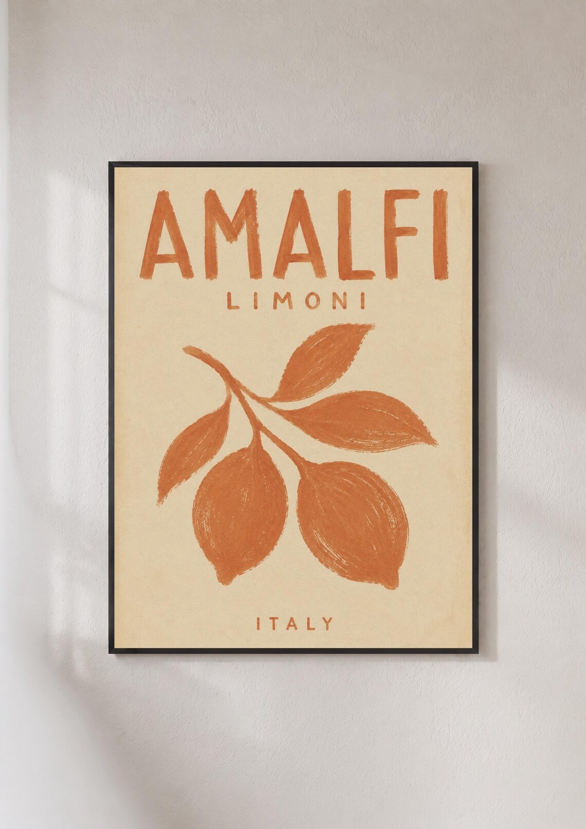 Amalfi Limoni Italy Lemon Travel Poster