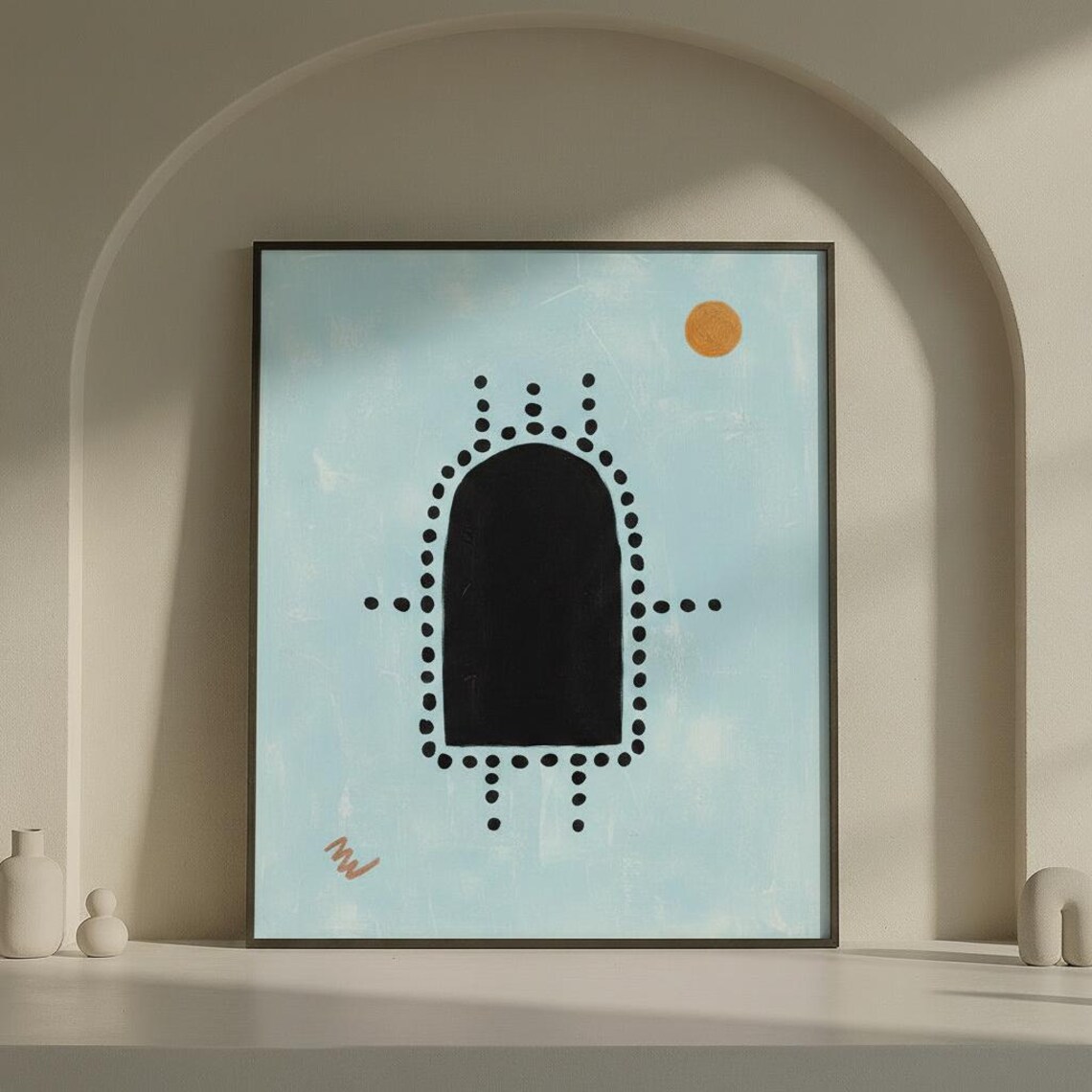 Abstract Arch Dot Minimalist Geometric Art Print