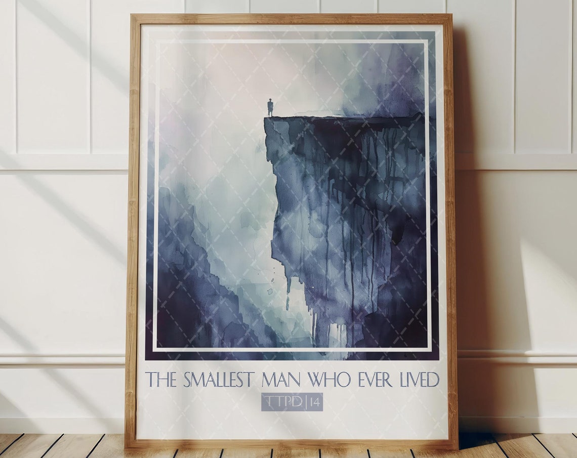 The Smallest Man Who Ever Lived Blue Cliff Edge Watercolor Poster