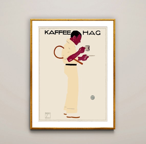 Kaffee Hag Vintage Fooddrink Poster By Ludwig Hohlwein Poster Paper Or Print Gift Idea Wall Decor