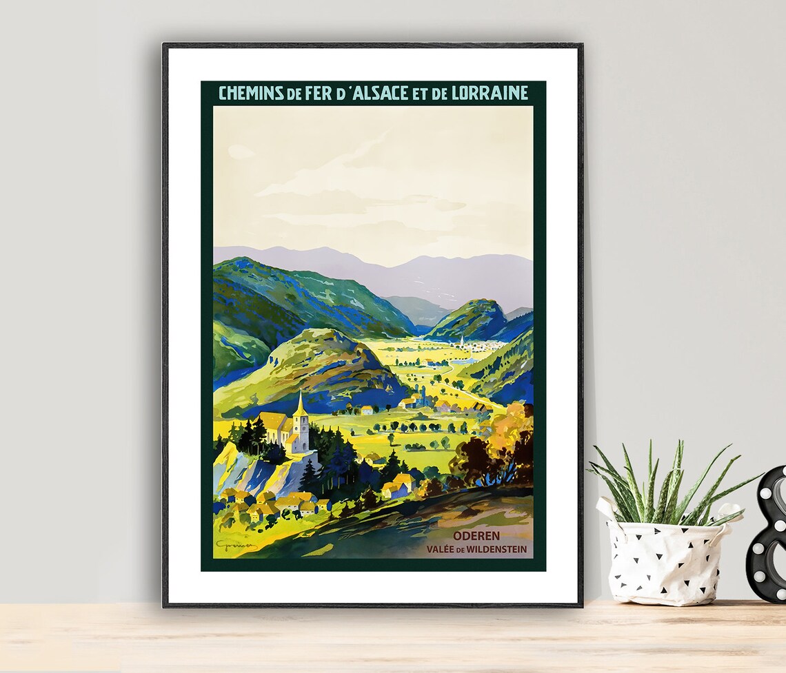 Chemin De Fer De Alsace Et De Lorraine Vintage Travel Poster