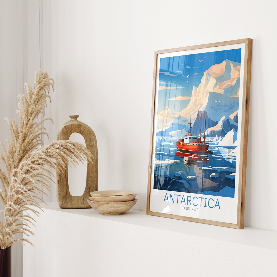 Antarctica Travel Poster, South Pole Art Print - Image 2