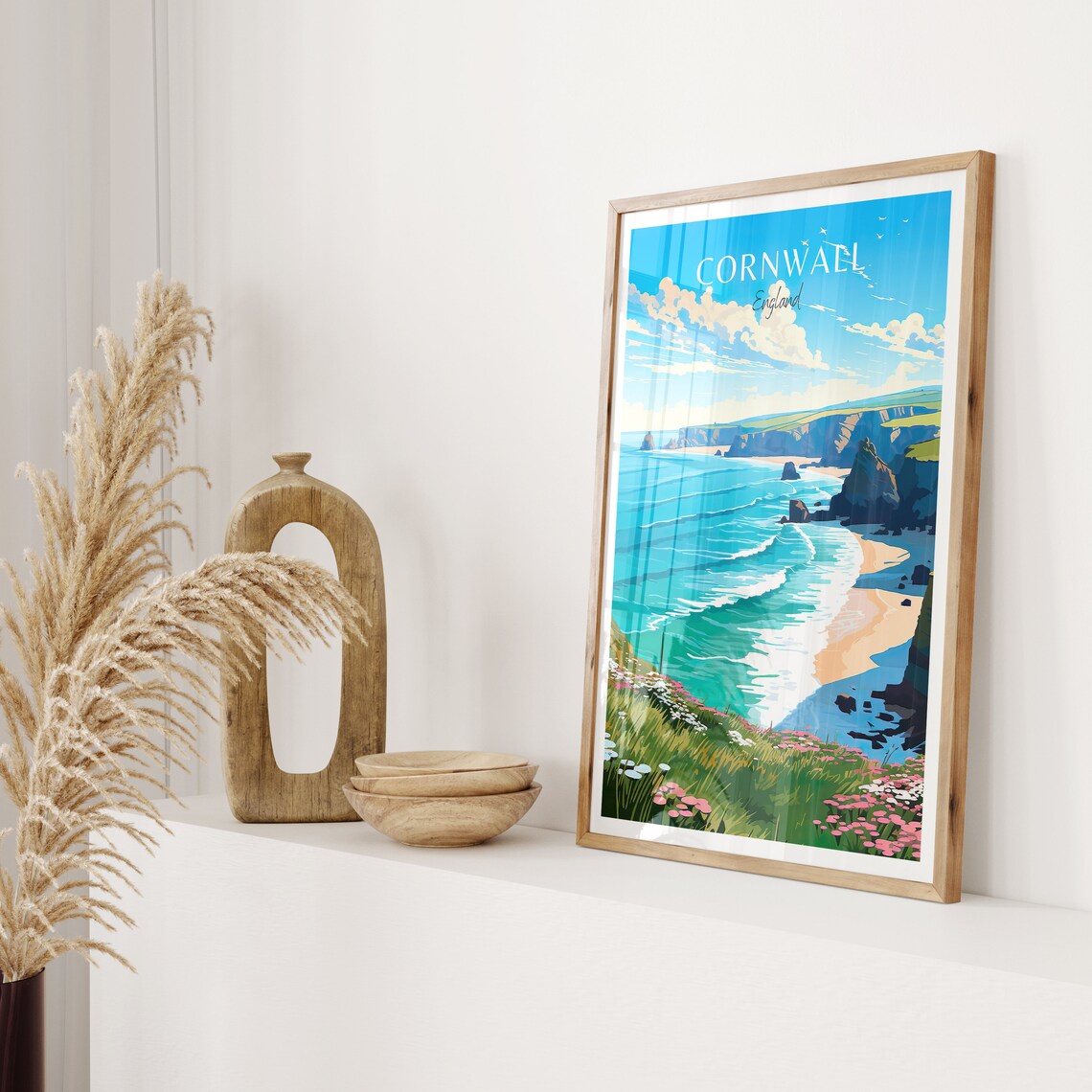 Cornwall Vintage Travel Poster, England Wall Art Print - Image 2