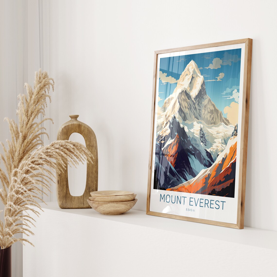 Mount Everest Vintage Travel Poster, Mountain Landscape - Image 2