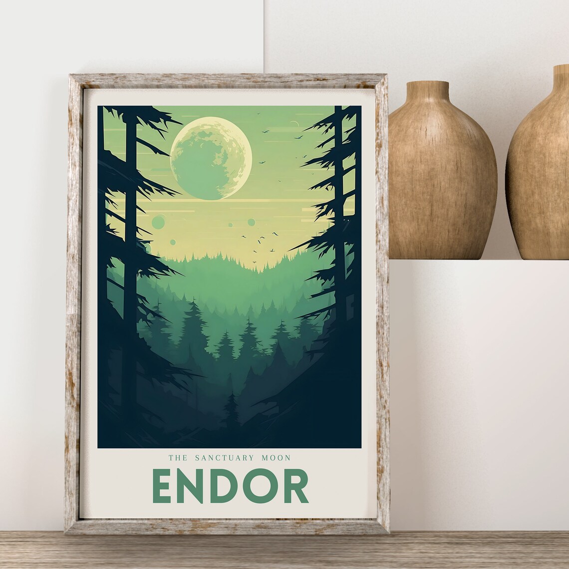 Star Wars Planet Endor Vintage Travel Poster - Image 2