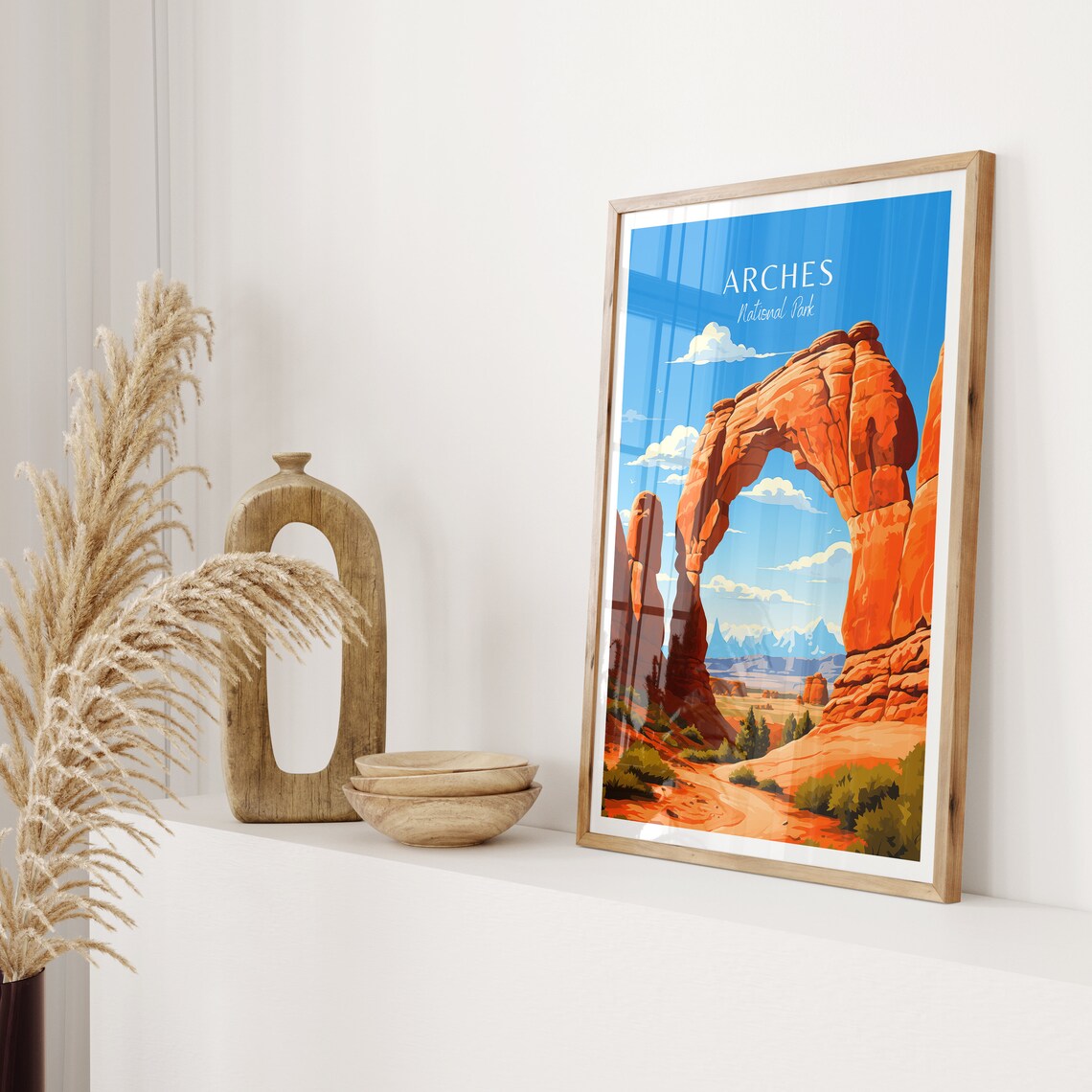 Arches National Park Delicate Arch Red Rock Desert Travel Poster - Image 2