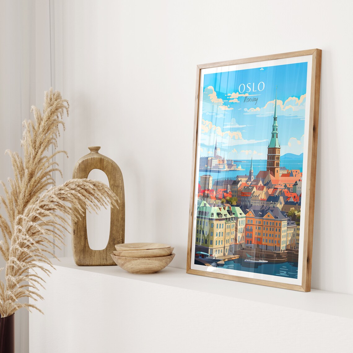 Oslo Vintage Travel Poster, Norway Wall Art Print - Image 2