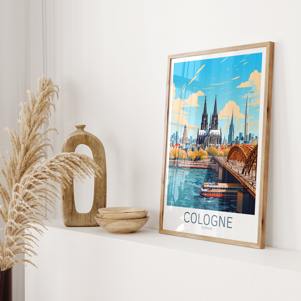 Cologne Vintage Travel Poster, Germany Travel Art - Image 2