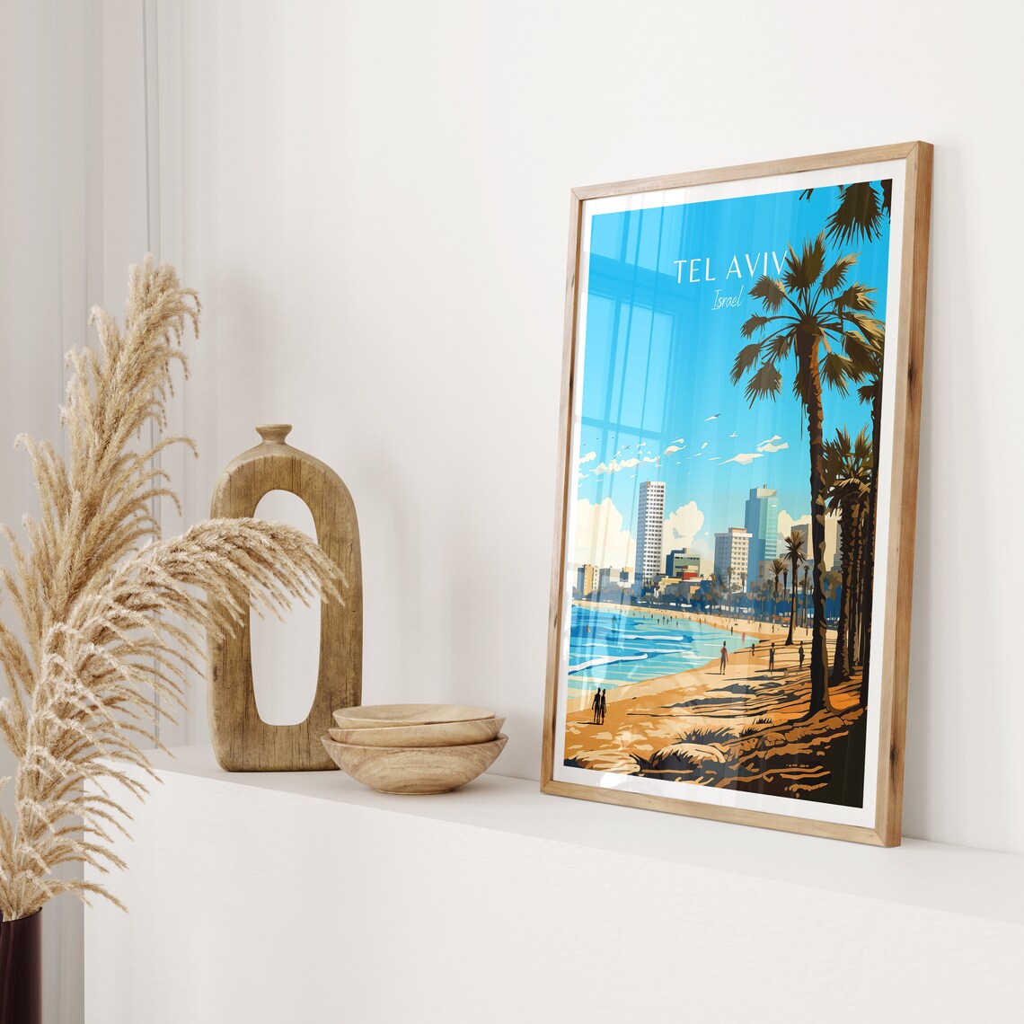 Tel Aviv Travel Poster, Israel Wall Art Print - Image 2