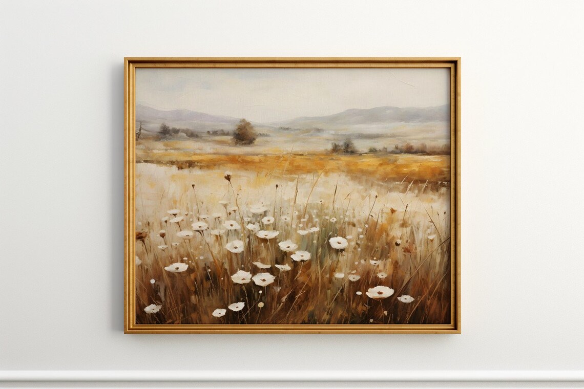 Field Of Serenity Autumns Bloom Antique Print
