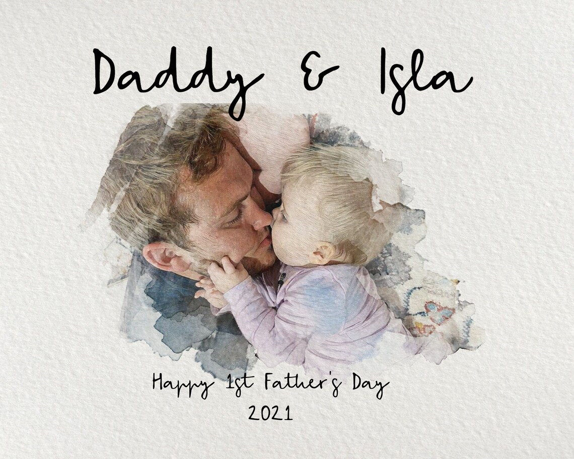 First Father's Day Gift for New Dad, Art Print - Image 7