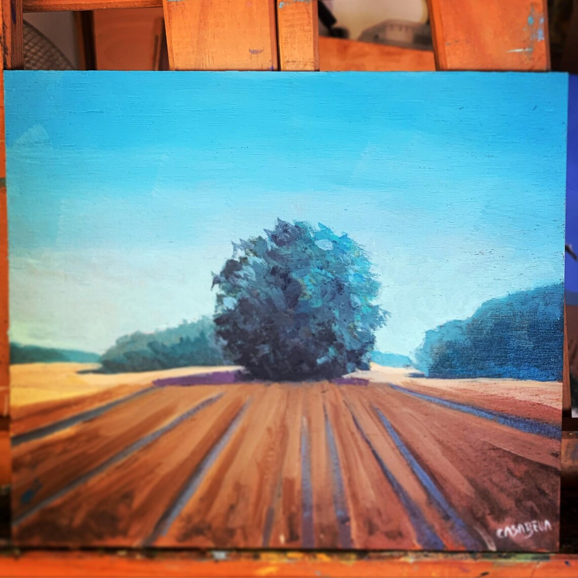 Serene Horizon Original Oil Landscape Painting
