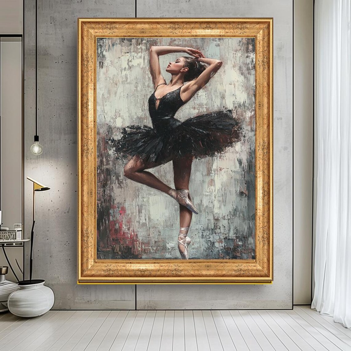 Black Swan Ballet Dancer, Modern Dance Art Print - Image 5