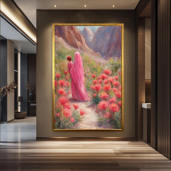 Virgin Mary Heavenly Pathway Mother And Child Blooming Valley Poster