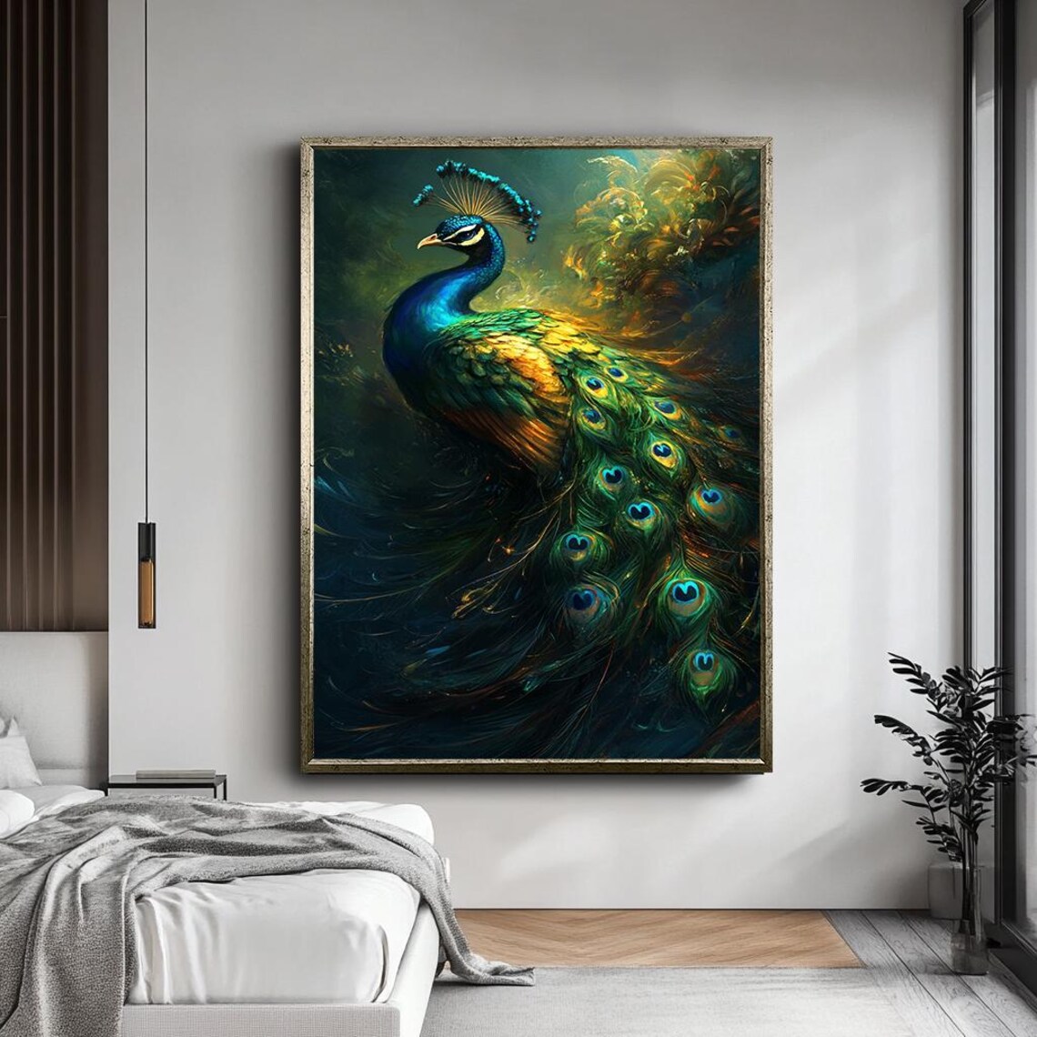 Majestic Peacock Art Print, Exotic Bird Decor - Image 5