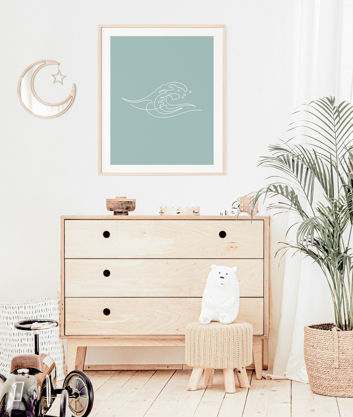Make Waves Beach Nursery Decor, Boho Surf Poster - Image 2