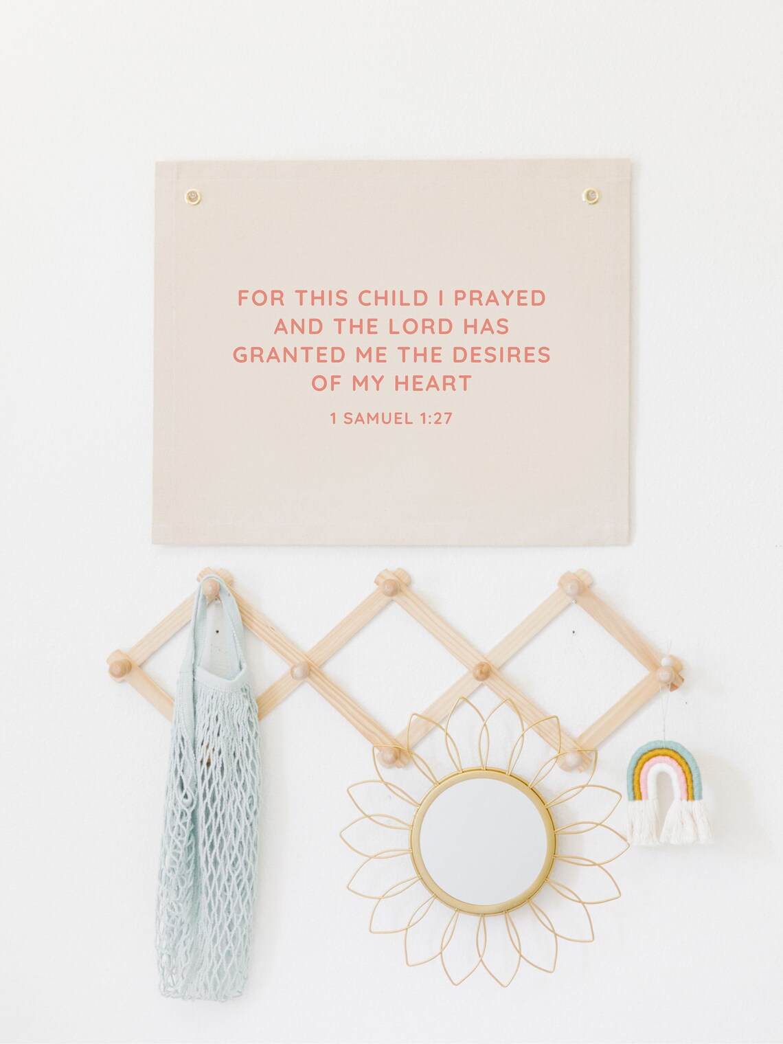 For This Child I Prayed Nursery Scripture Banner - Image 3