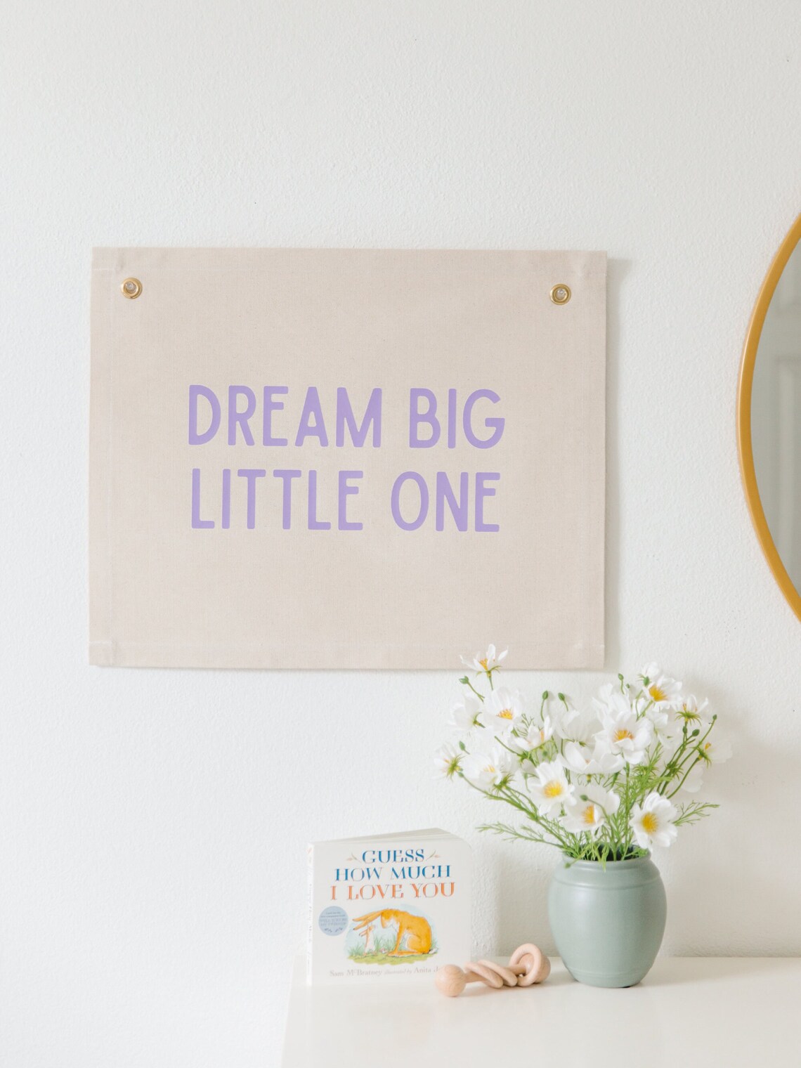 Dream Big Little One Banner Nursery Wall Art - Image 3