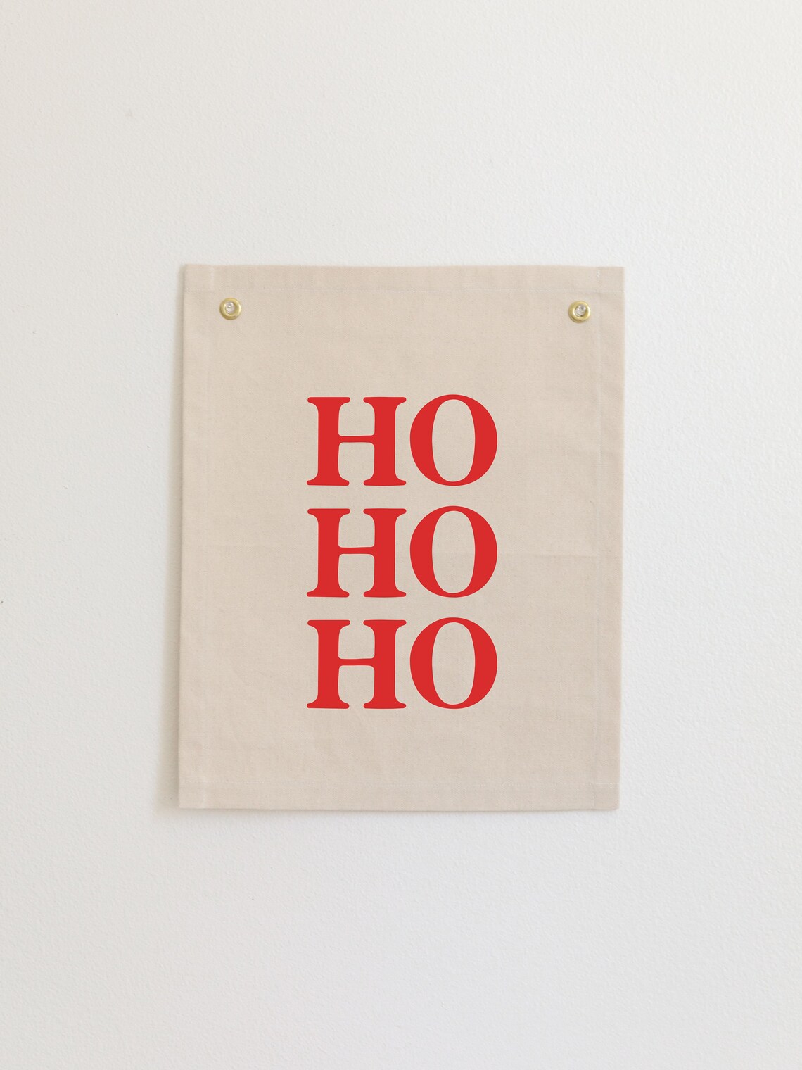 Ho Ho Ho Banner Holiday Pennant, Boho Christmas